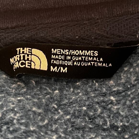 The North Face men’s Blue Zip-Up Hoodie front logo size medium - Picture 6 of 7